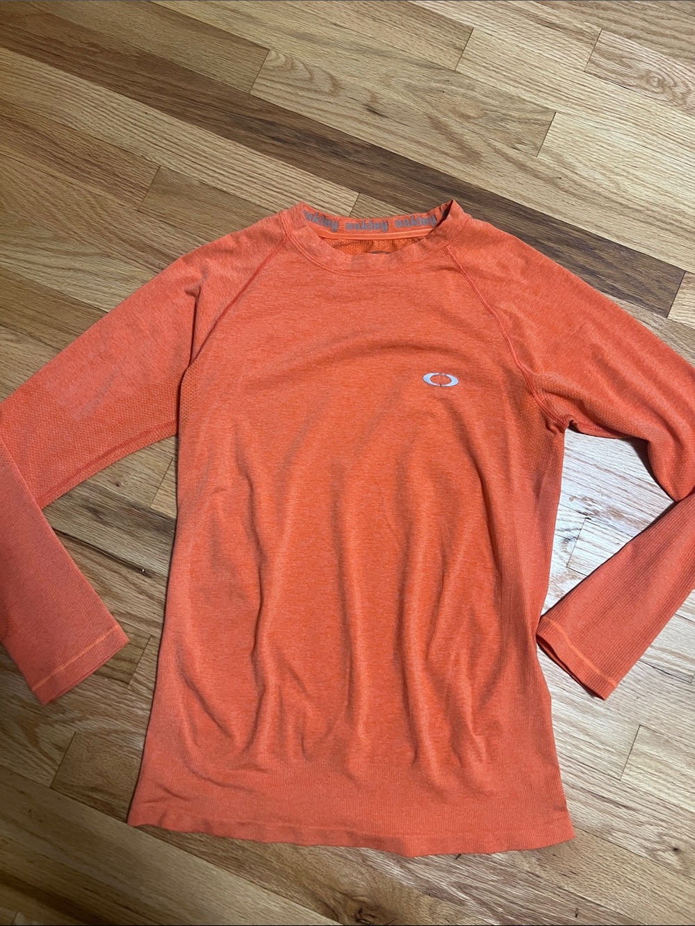 Oakley Orange Long Sleeve Performance Top